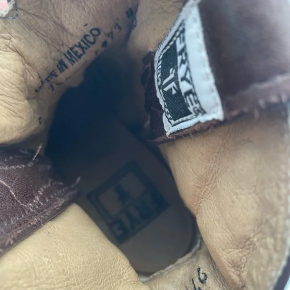 Frye Women's Brown Leather Western Boots - Picture 7 of 8